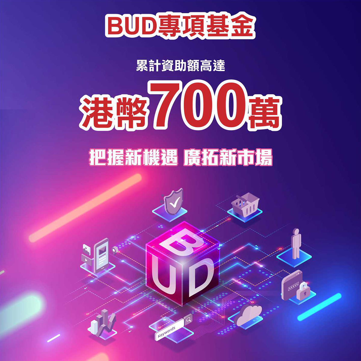 發展品牌、升級轉型及拓展內銷市場的專項基金 (BUD Fund) logo